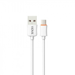 Kabel USB TYP C 2m biały VIDVIE CB443-2 2.4A